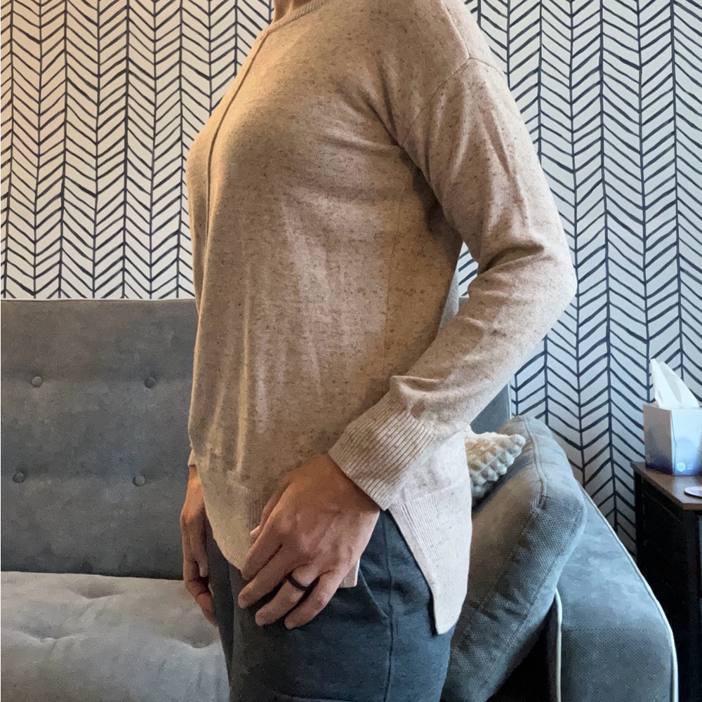 BR Factory heathered oatmeal sweater